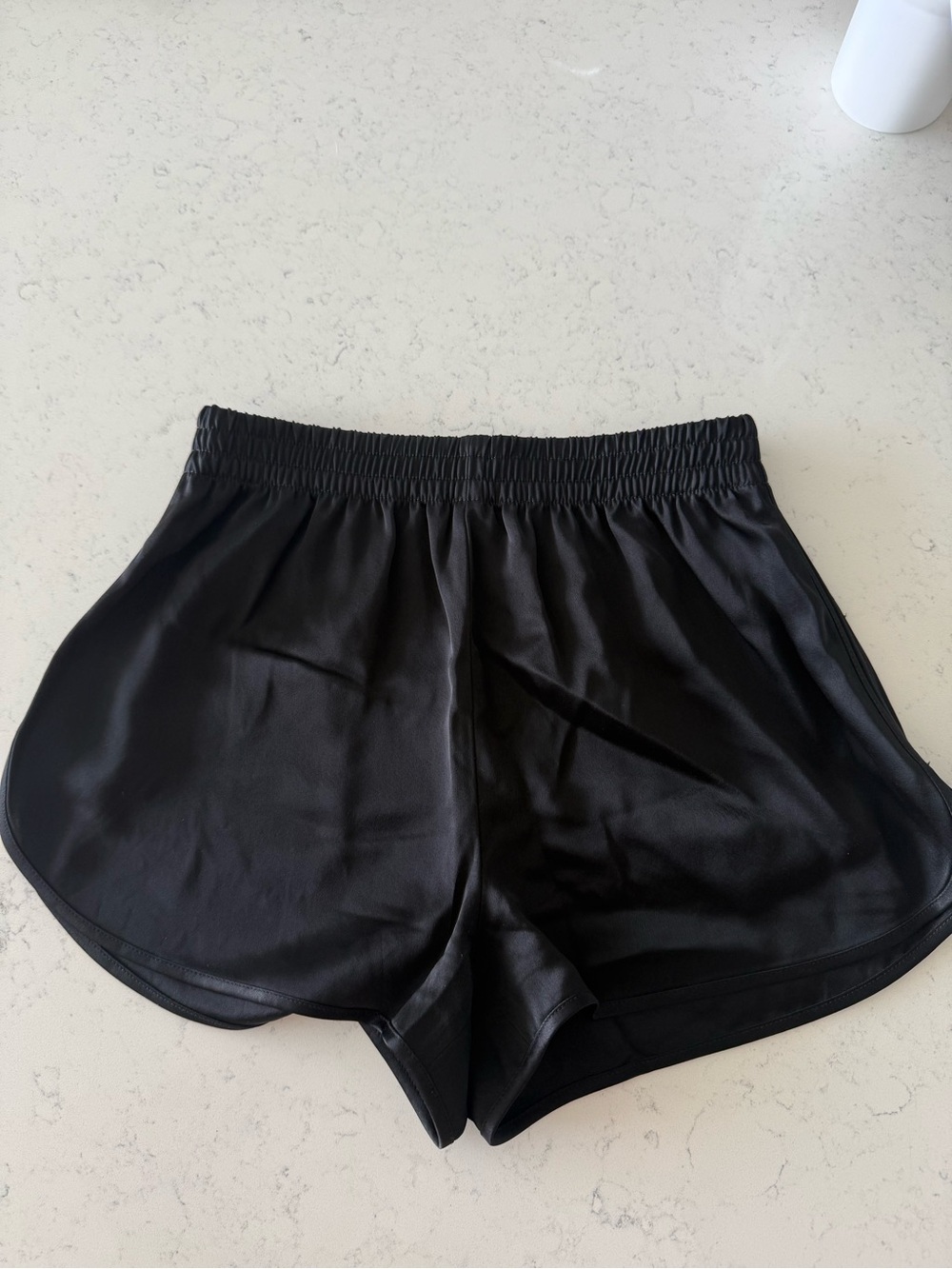 Babaton Black Silk Shorts